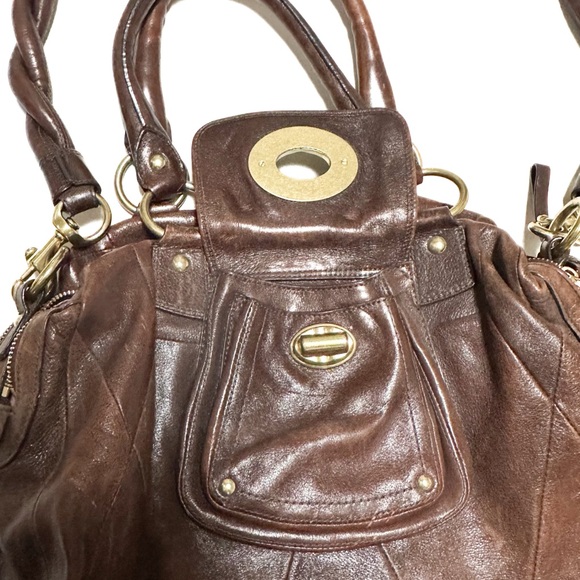 Coach Kira Limited Edition XL Brown Leather Satchel Tote Messenger Carryall Bag - Picture 8 of 13